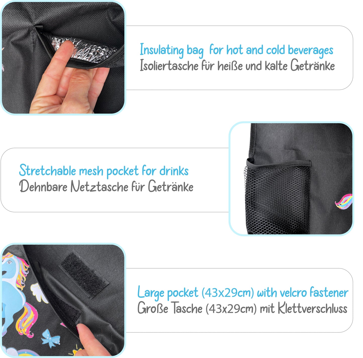 Auto Rücksitz Organizer - Einhorn