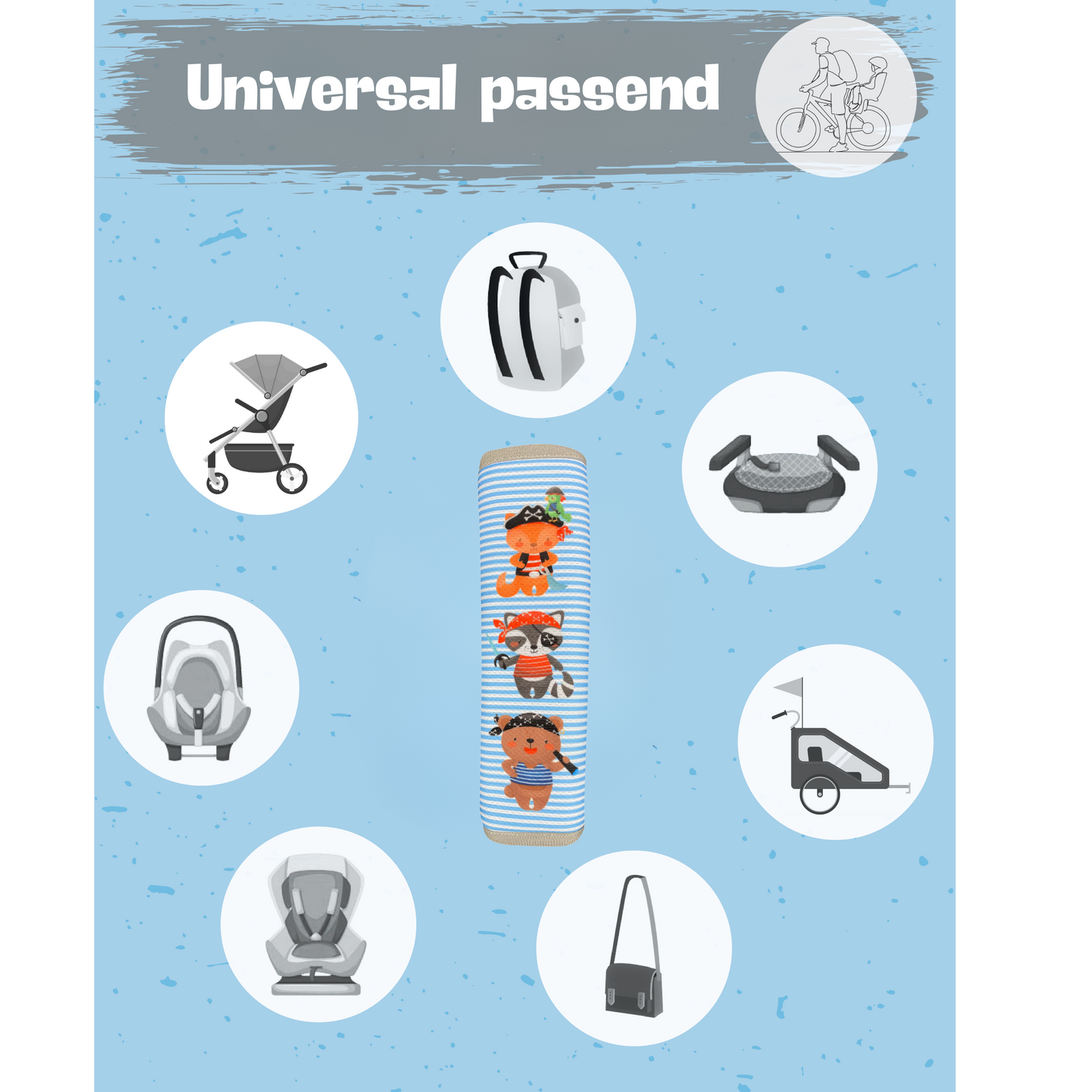 Auto Gurtschutz Piraten-Tiere