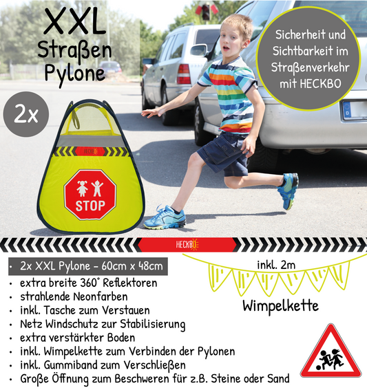 2x Kinder Straßen Warnwürfel Pylone