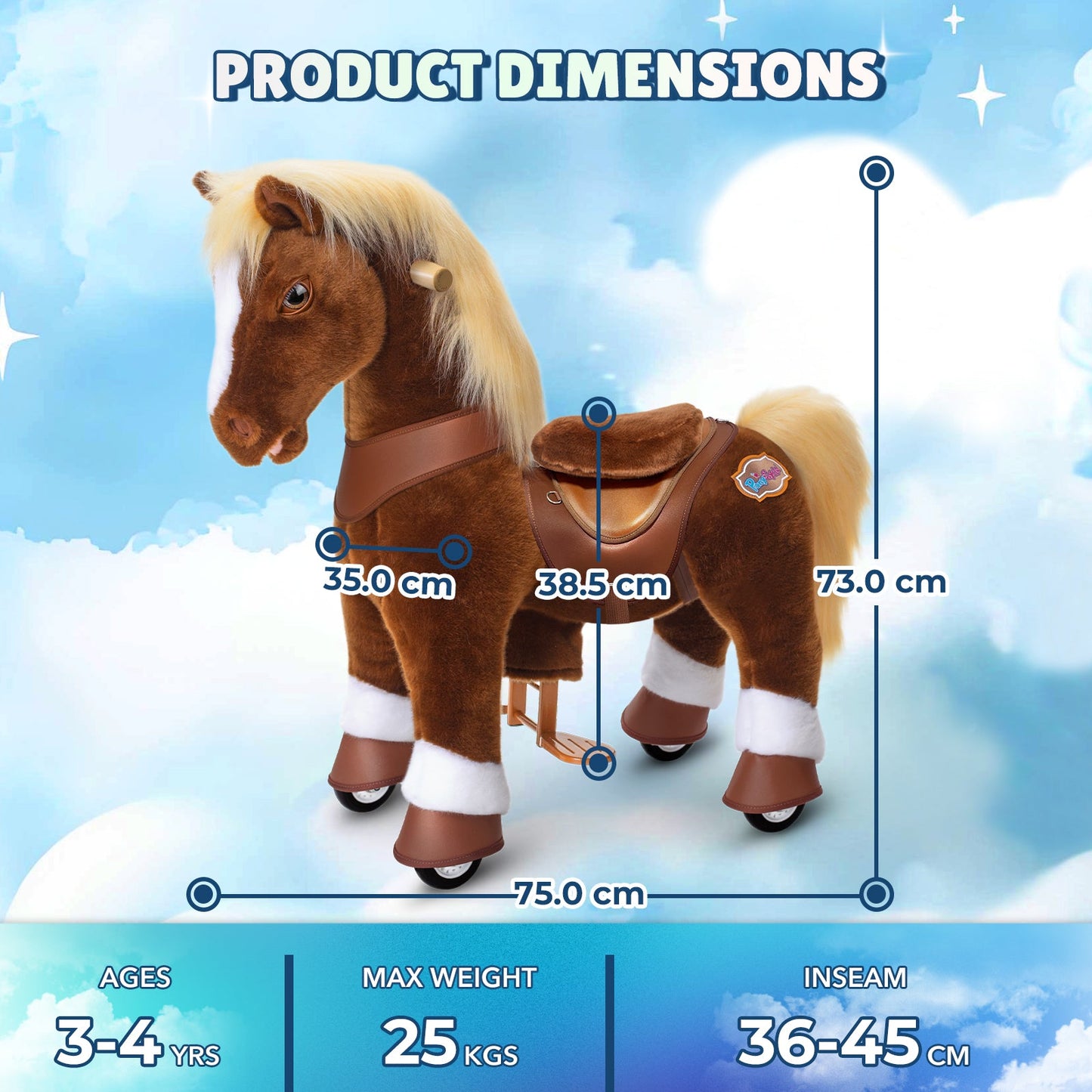 Modell Y®, braunes Reitpferd, Spielzeug für 3–4 Jahre