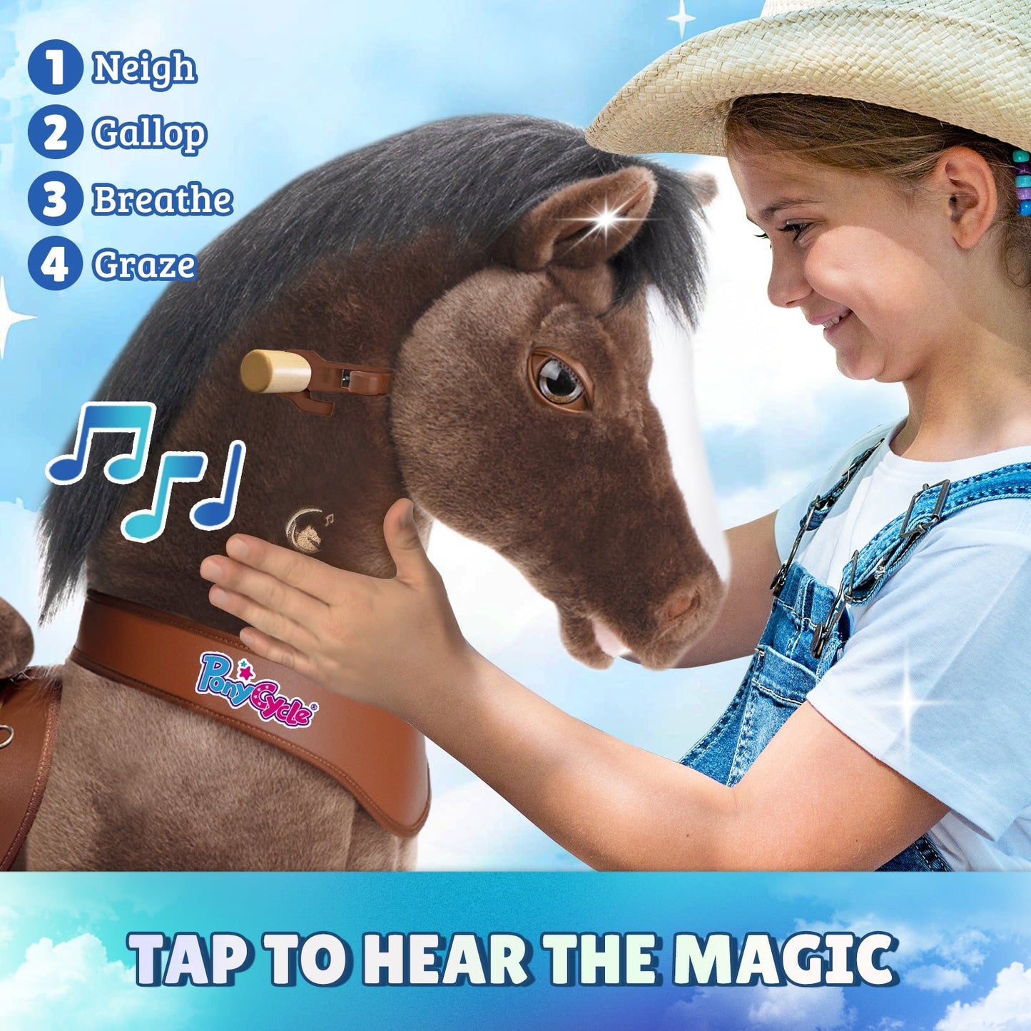 Modell Y®, schokoladenbraunes Reitpferd, Spielzeug für 3–4 Jahre