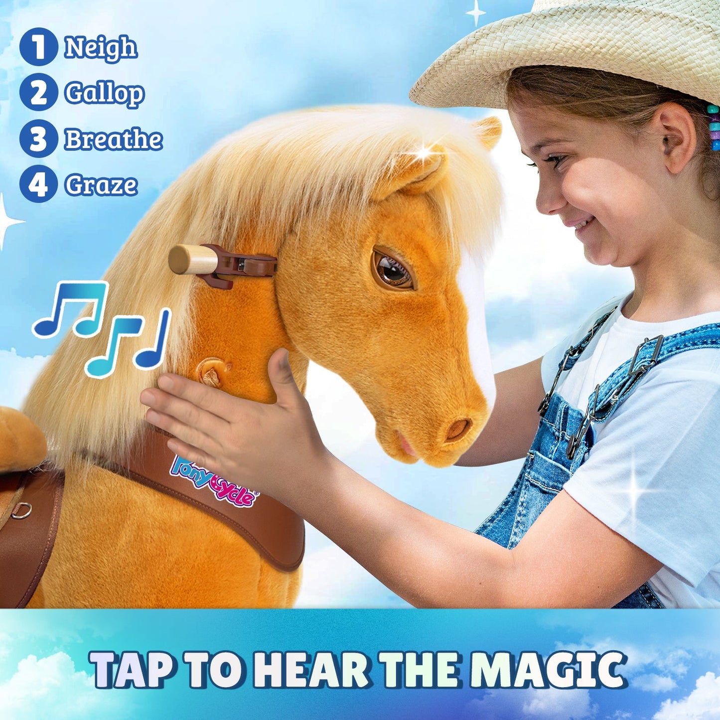 Modell Y®, hellbraunes Reitpferd, Spielzeug für 3–4 Jahre