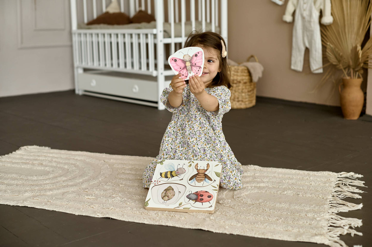 Holzpuzzle Lebenszyklus der Insekten