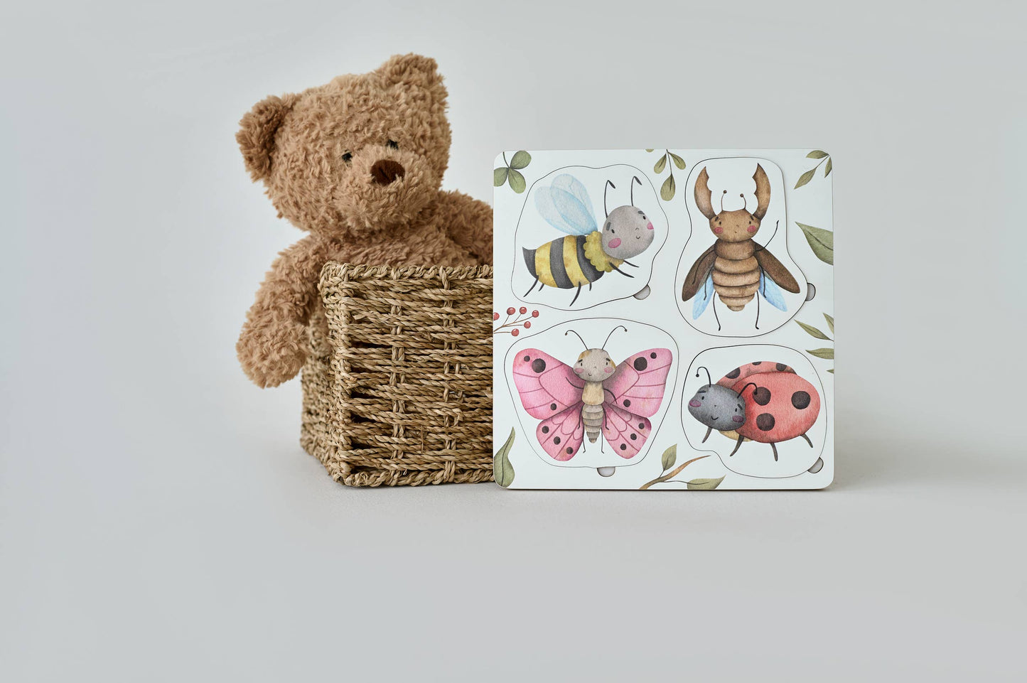 Holzpuzzle Lebenszyklus der Insekten