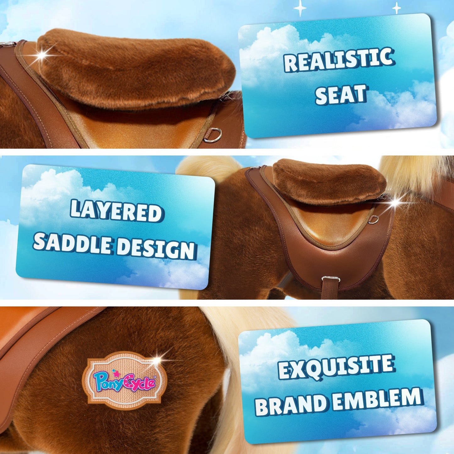 Modell Y®, braunes Reitpferd, Spielzeug für 3–4 Jahre