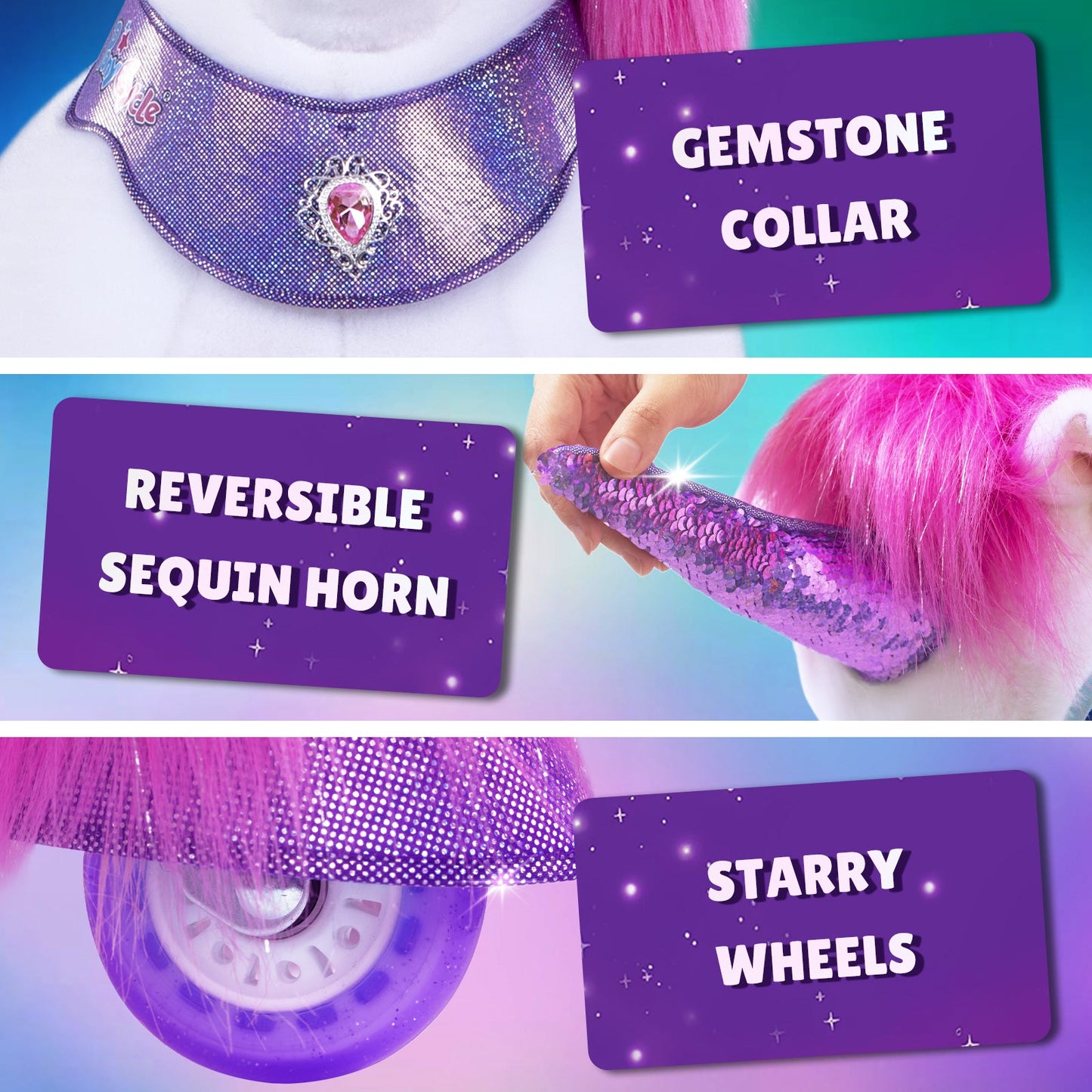 Modell Y®, Rosa Einhorn-Reitspielzeug für 4-7 Jahre