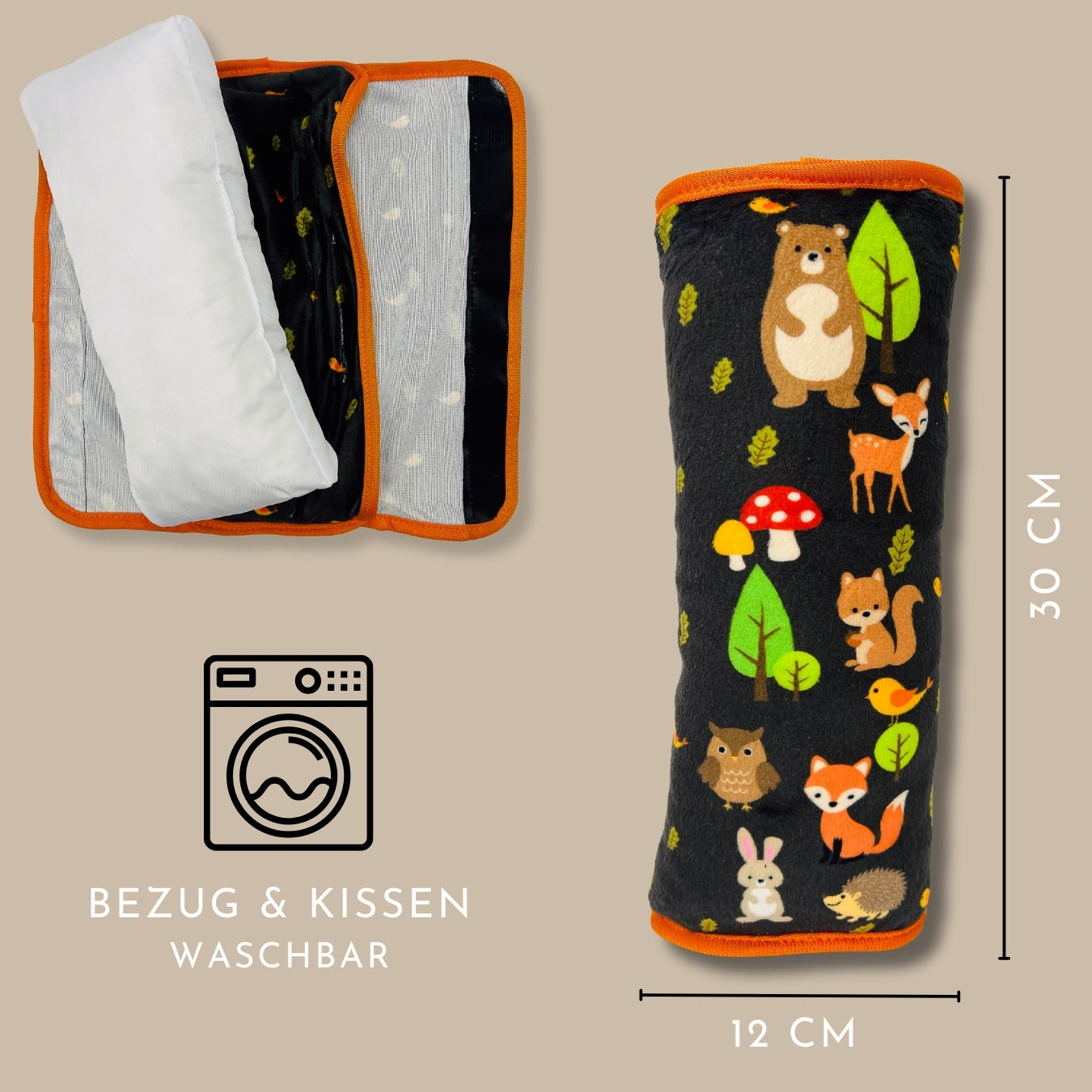 Auto Schlafkissen Waldtiere