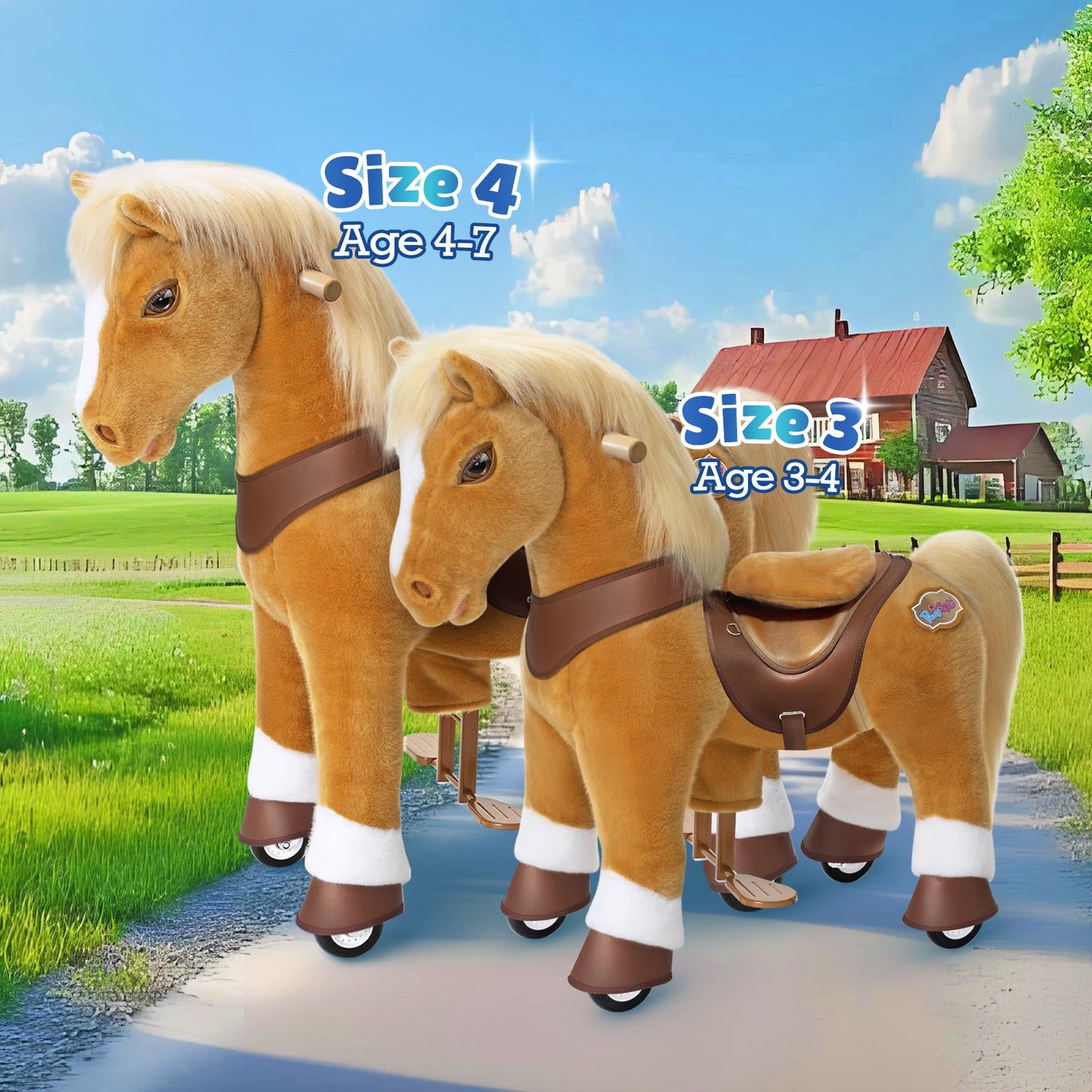 Modell Y®, hellbraunes Reitpferd, Spielzeug für 3–4 Jahre