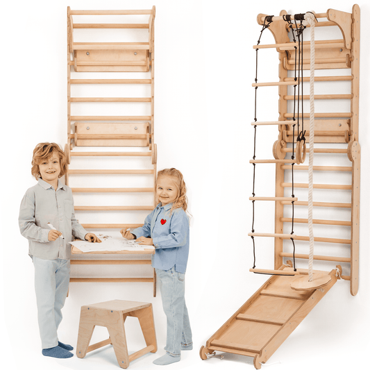 8-in-1 Kletterwand Indoor Set – Beige