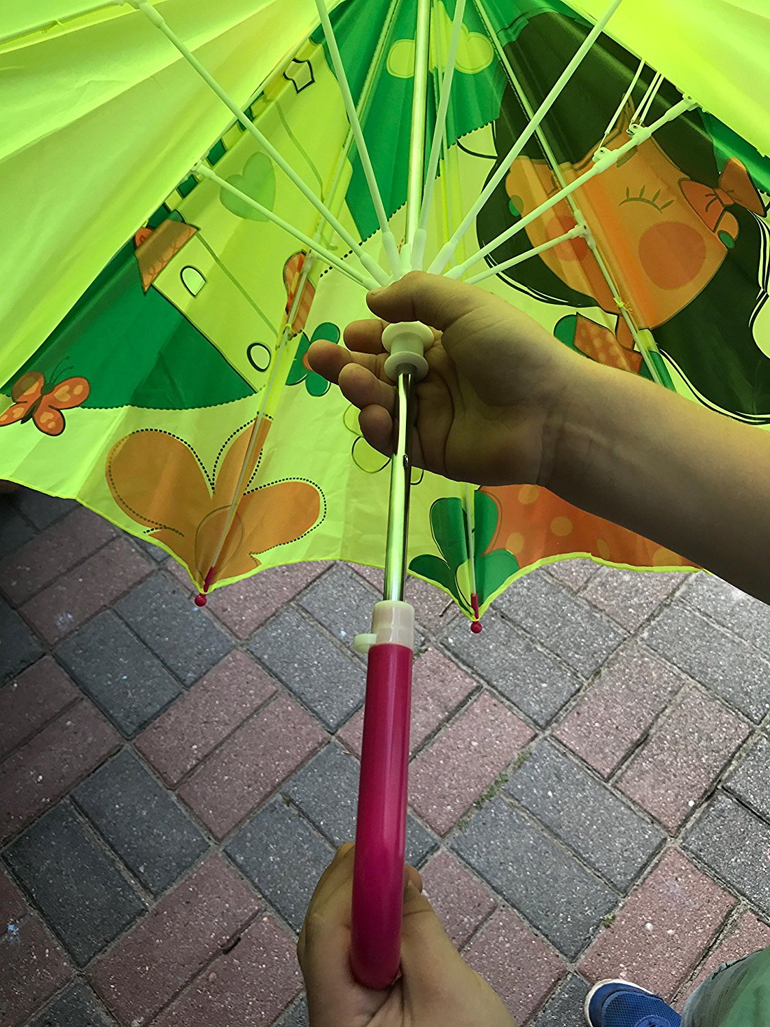 Regenschirm Prinzessin grün/gelb