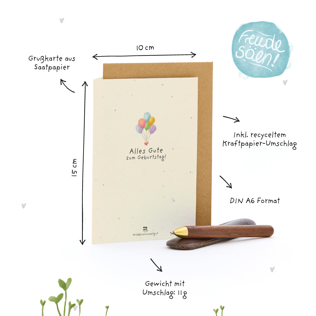 Saatpapier Grußkarten