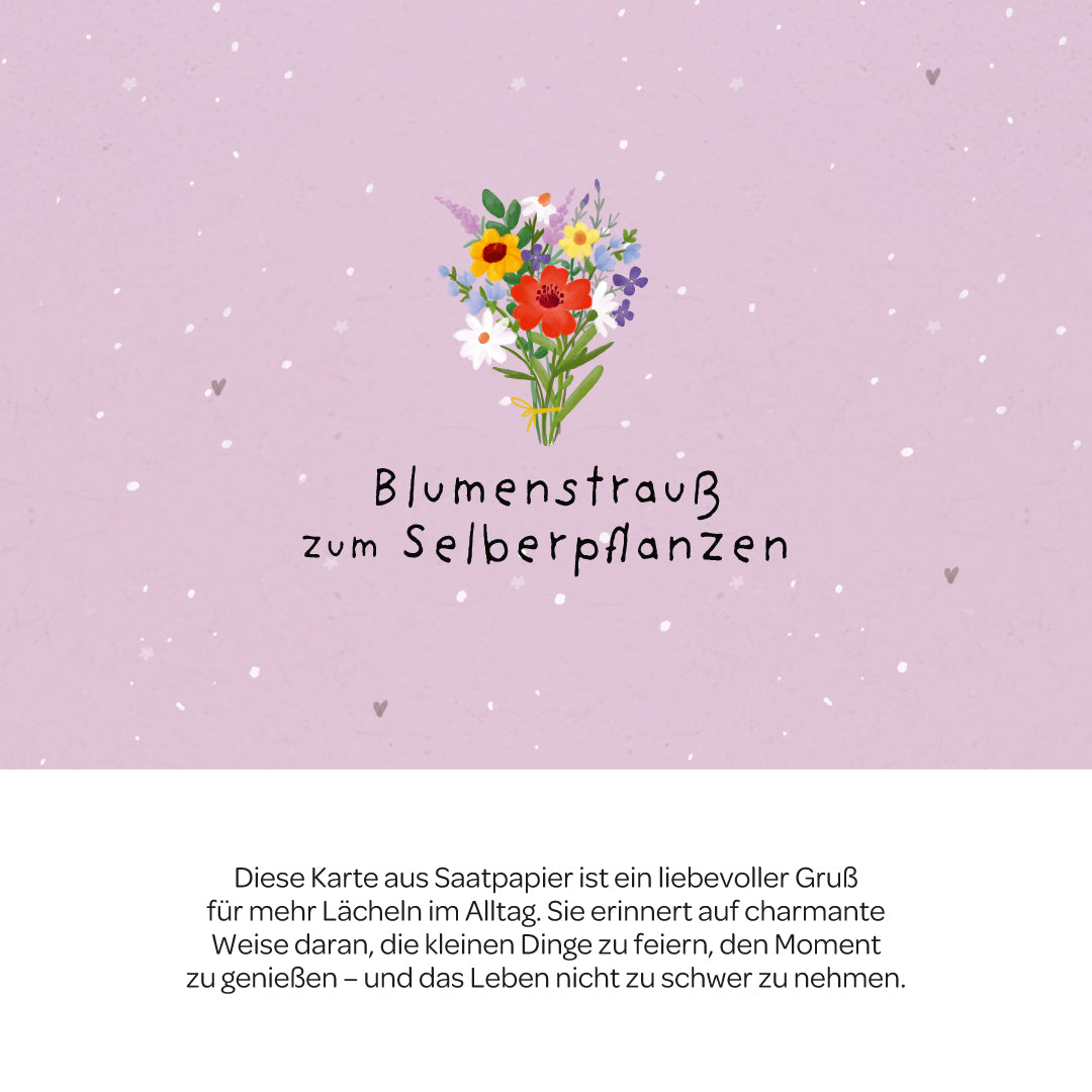 Grußkarte - Blumenstrauß zum Selberpflanzen