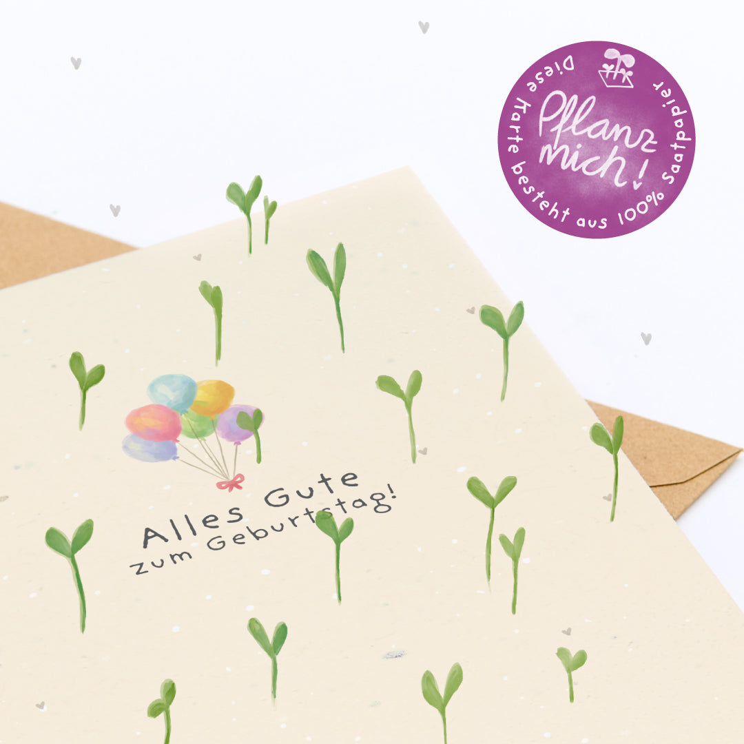 Saatpapier Grußkarten