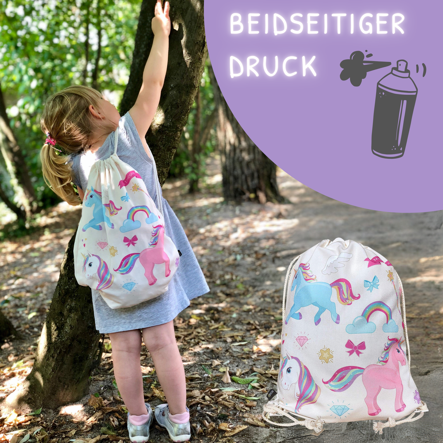 Kinder Turnbeutel Einhorn