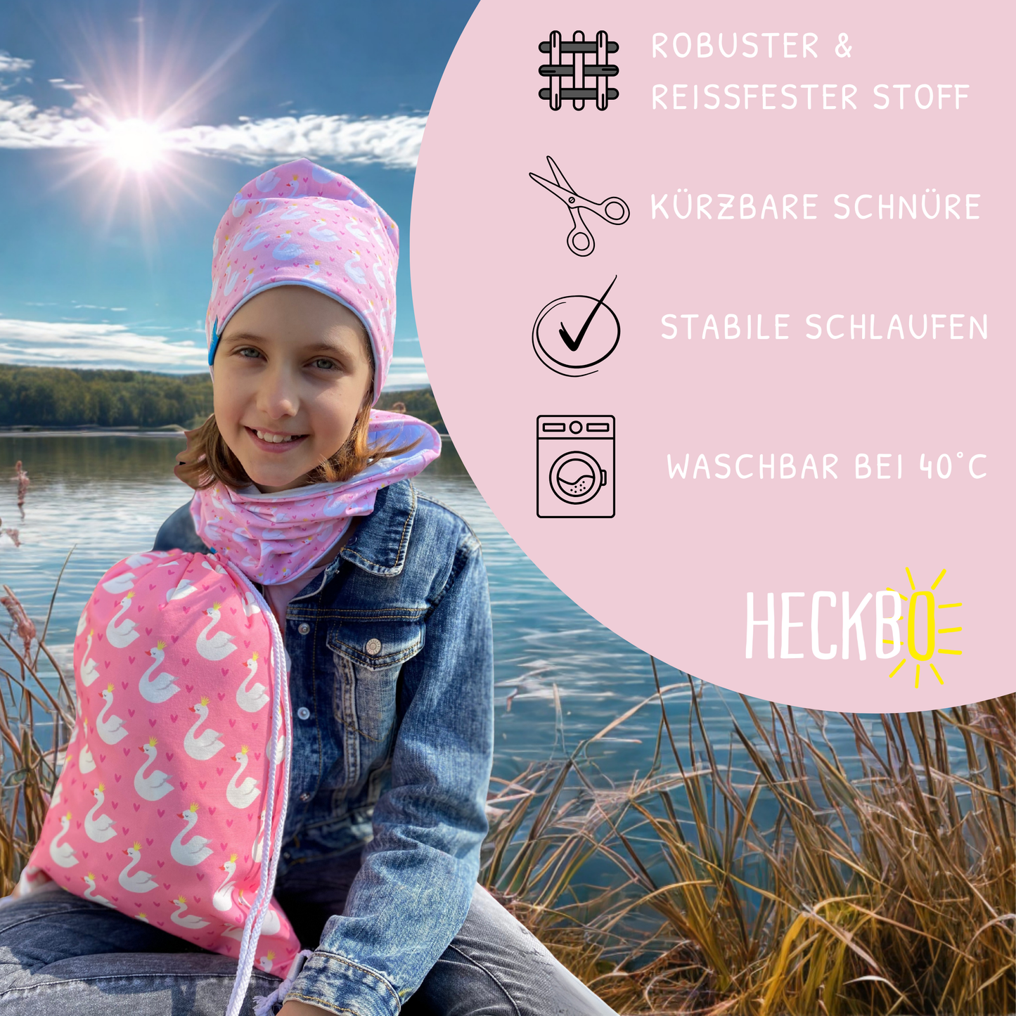 Kinder Turnbeutel Schwan