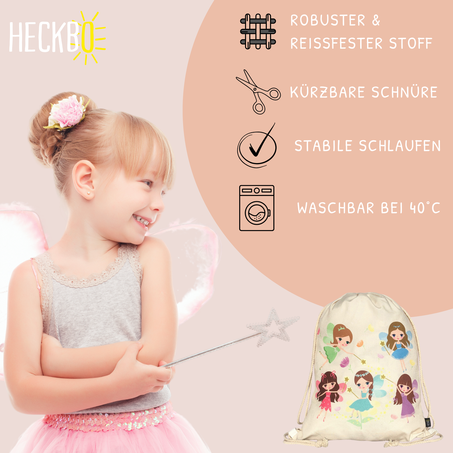 Kinder Turnbeutel Fee