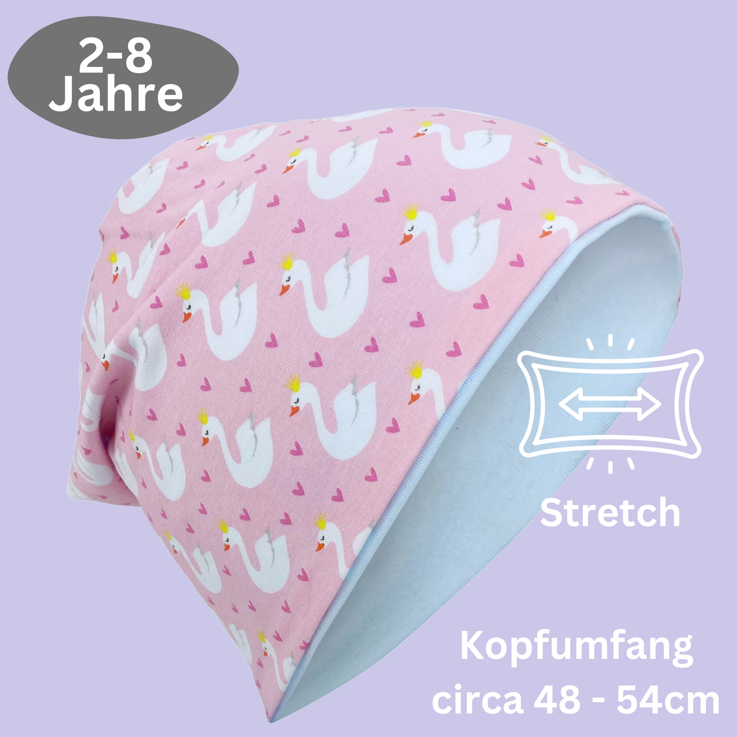 Kinder Beanie Mütze & Loop Set - Schwan