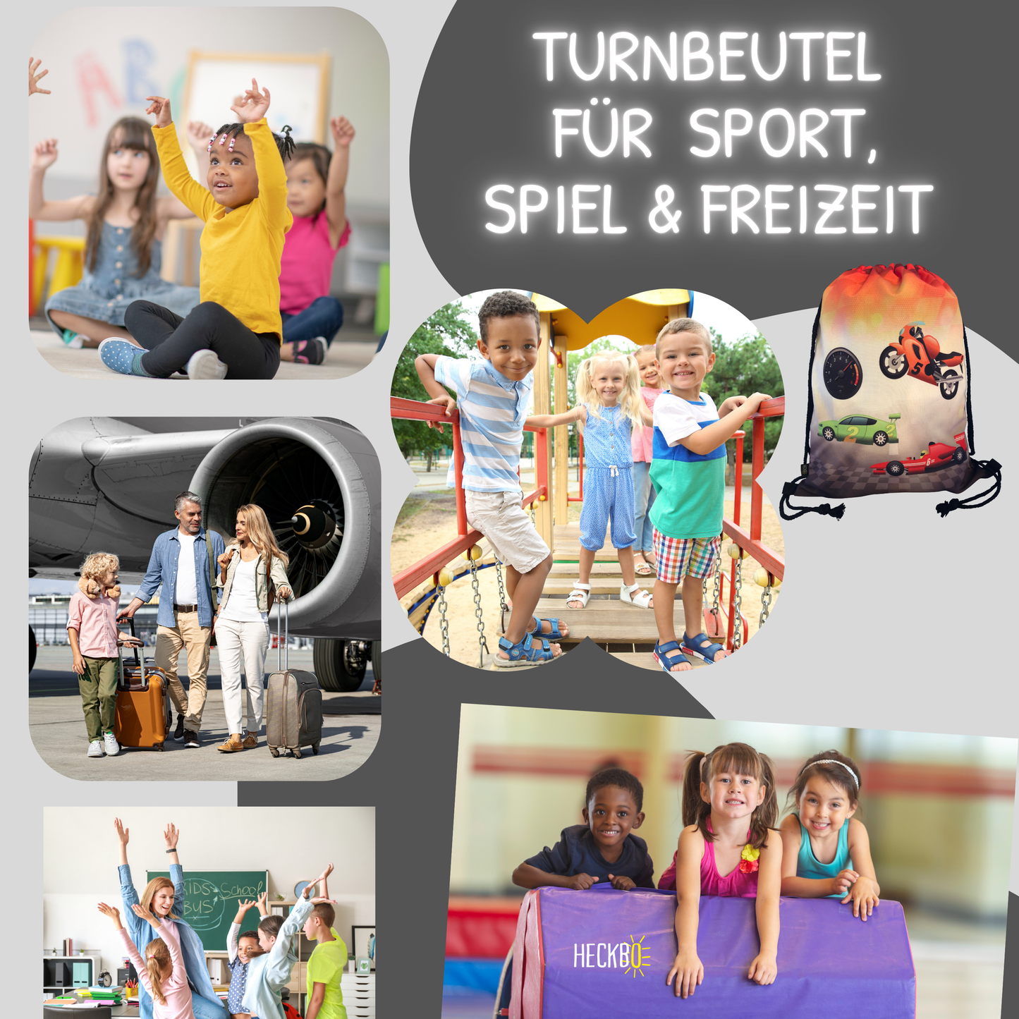 Kinder Turnbeutel Racing