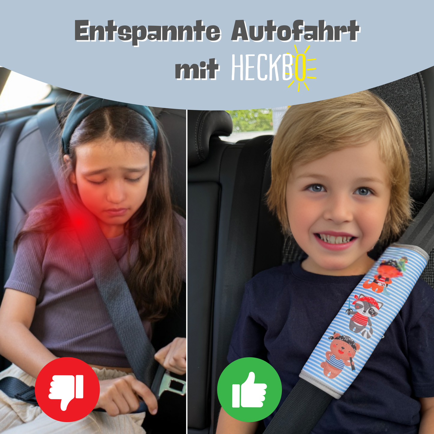Auto Gurtschutz Piraten-Tiere