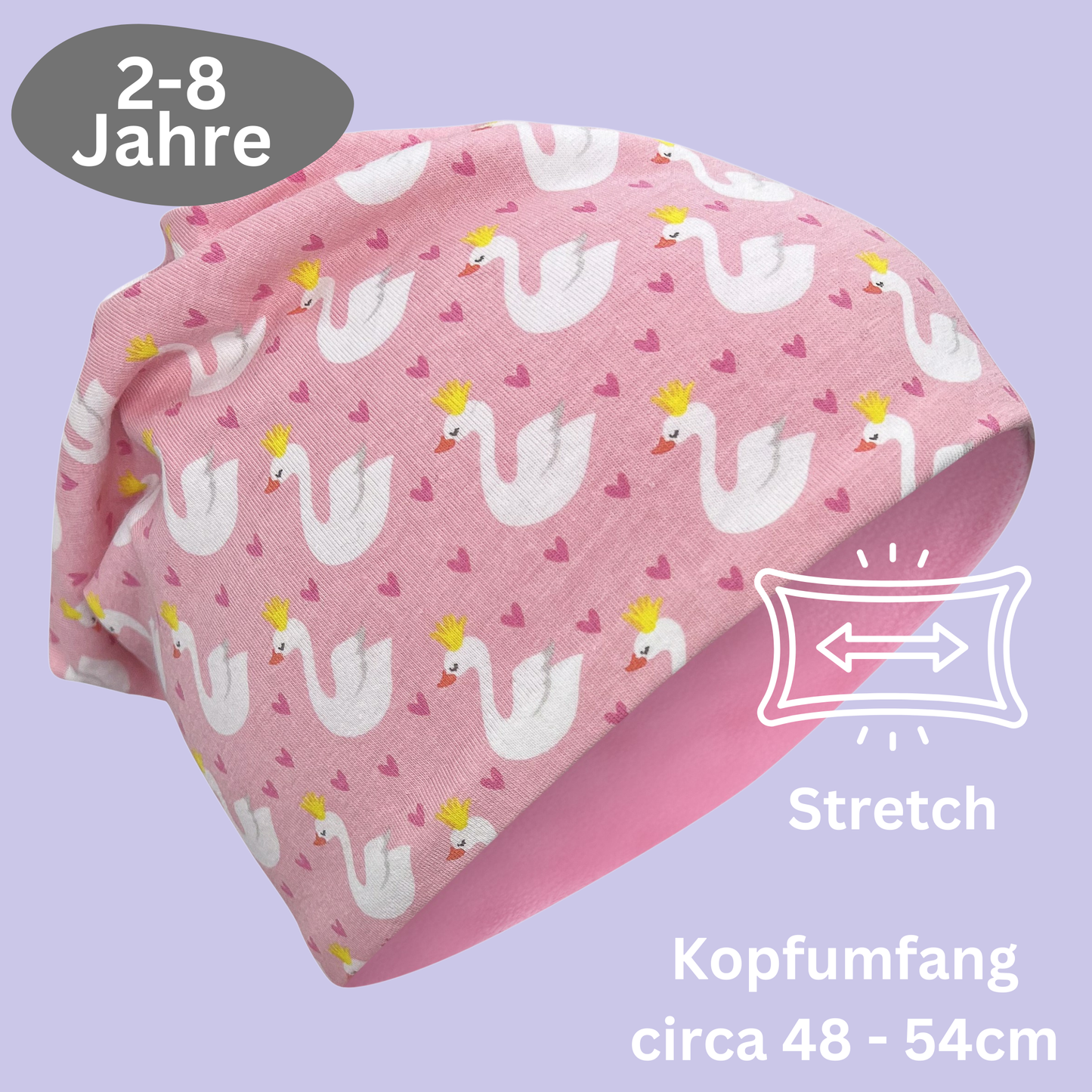 Kinder Beanie Mütze & Loop Set - Schwan