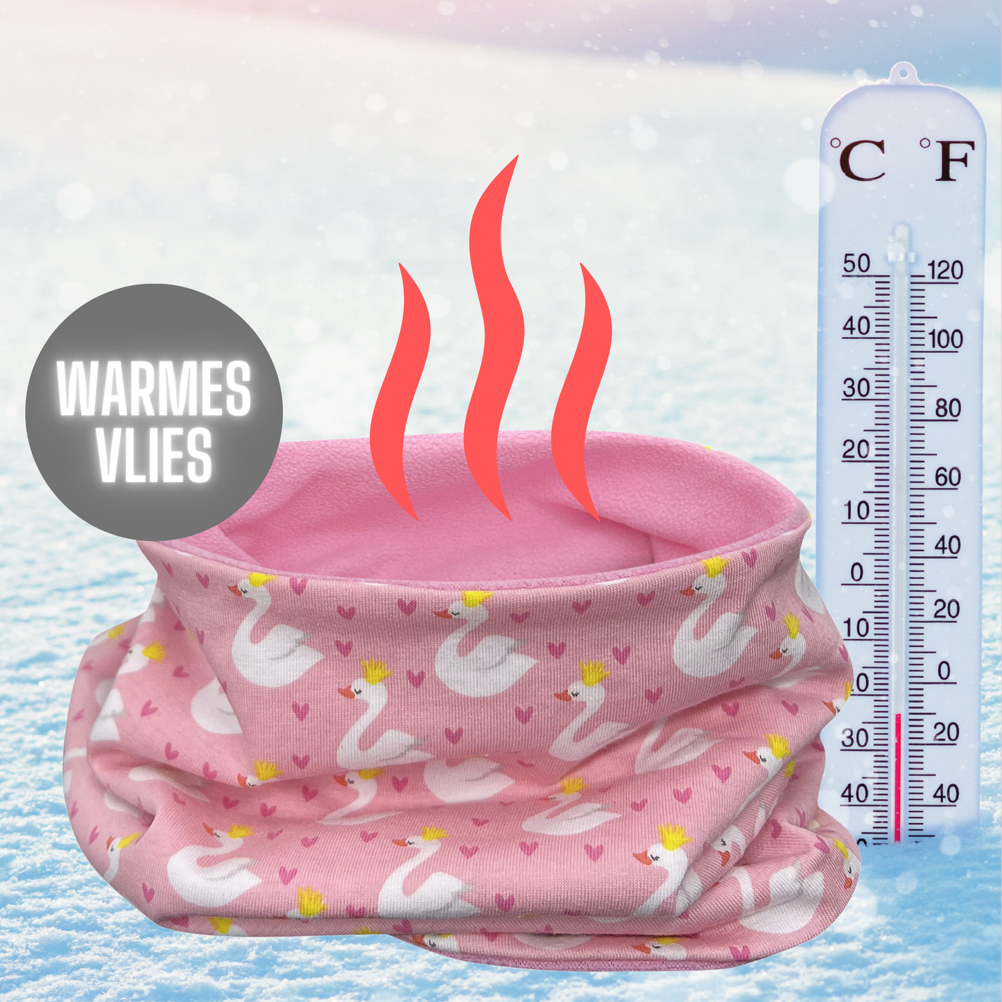 Kinder Beanie Mütze & Loop Set - Schwan