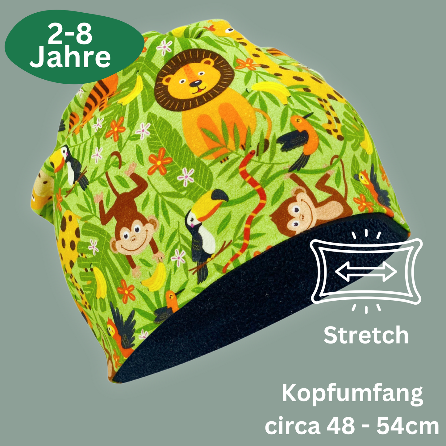Kinder Beanie Mütze & Loop Set - Dschungel