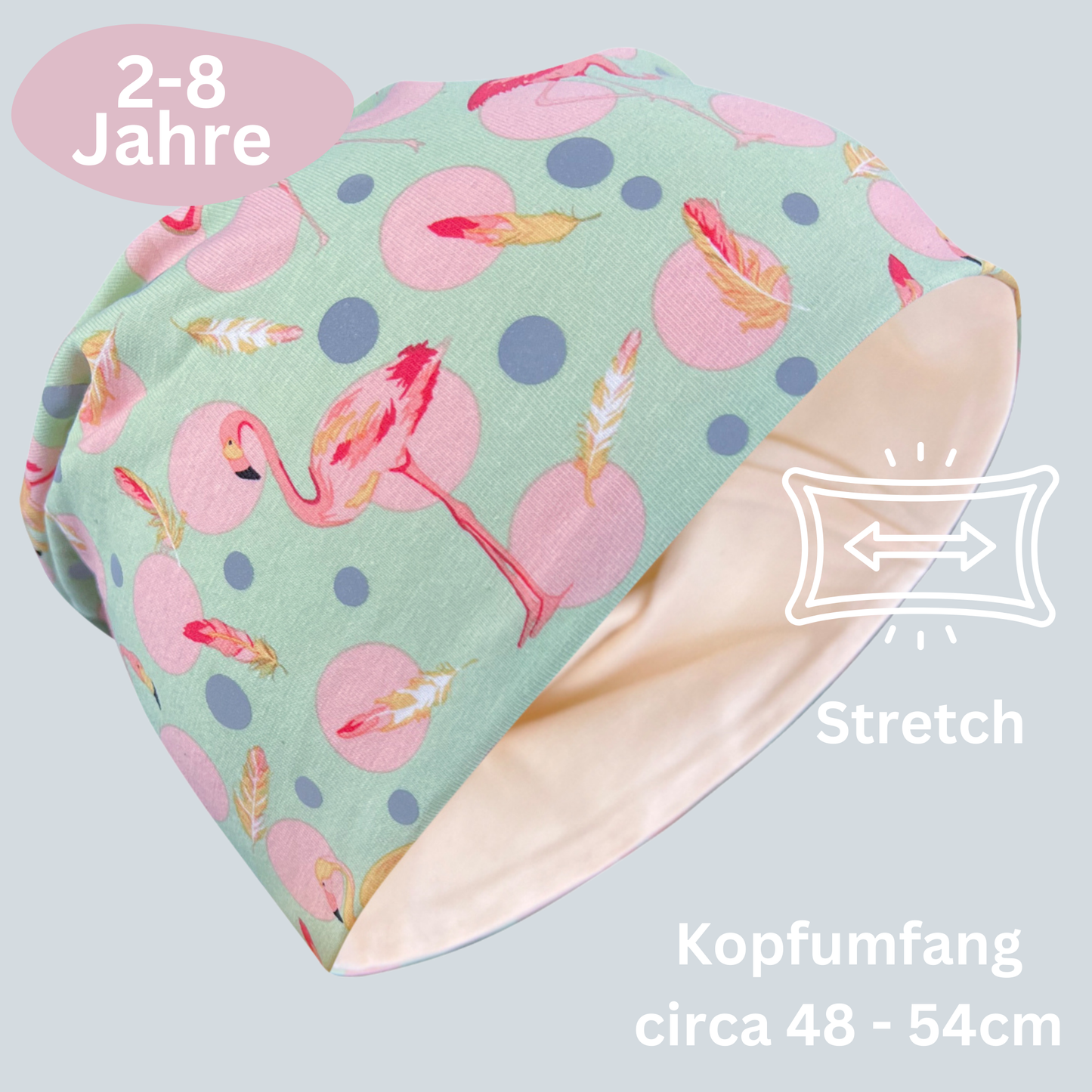 Kinder Reflektor Mütze & Loop - Flamingo