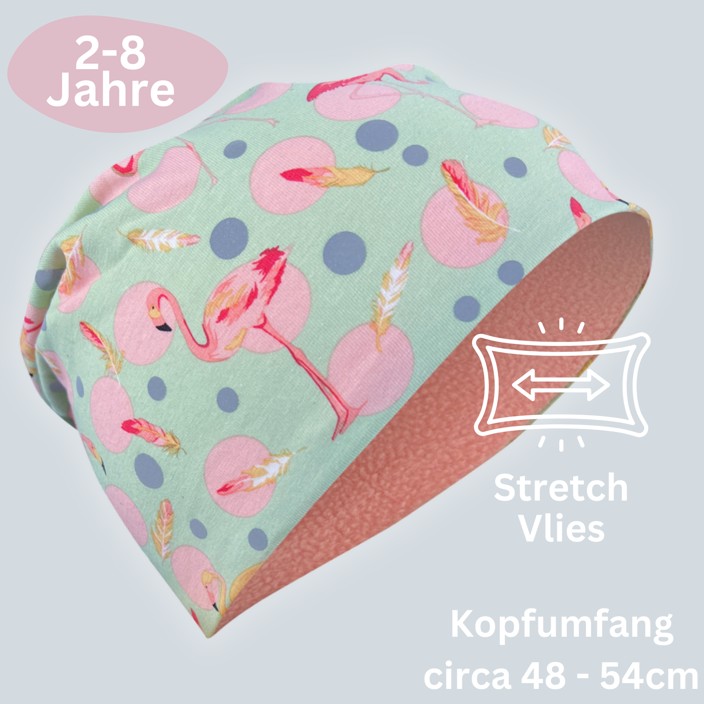 Kinder Reflektor Mütze & Loop - Flamingo