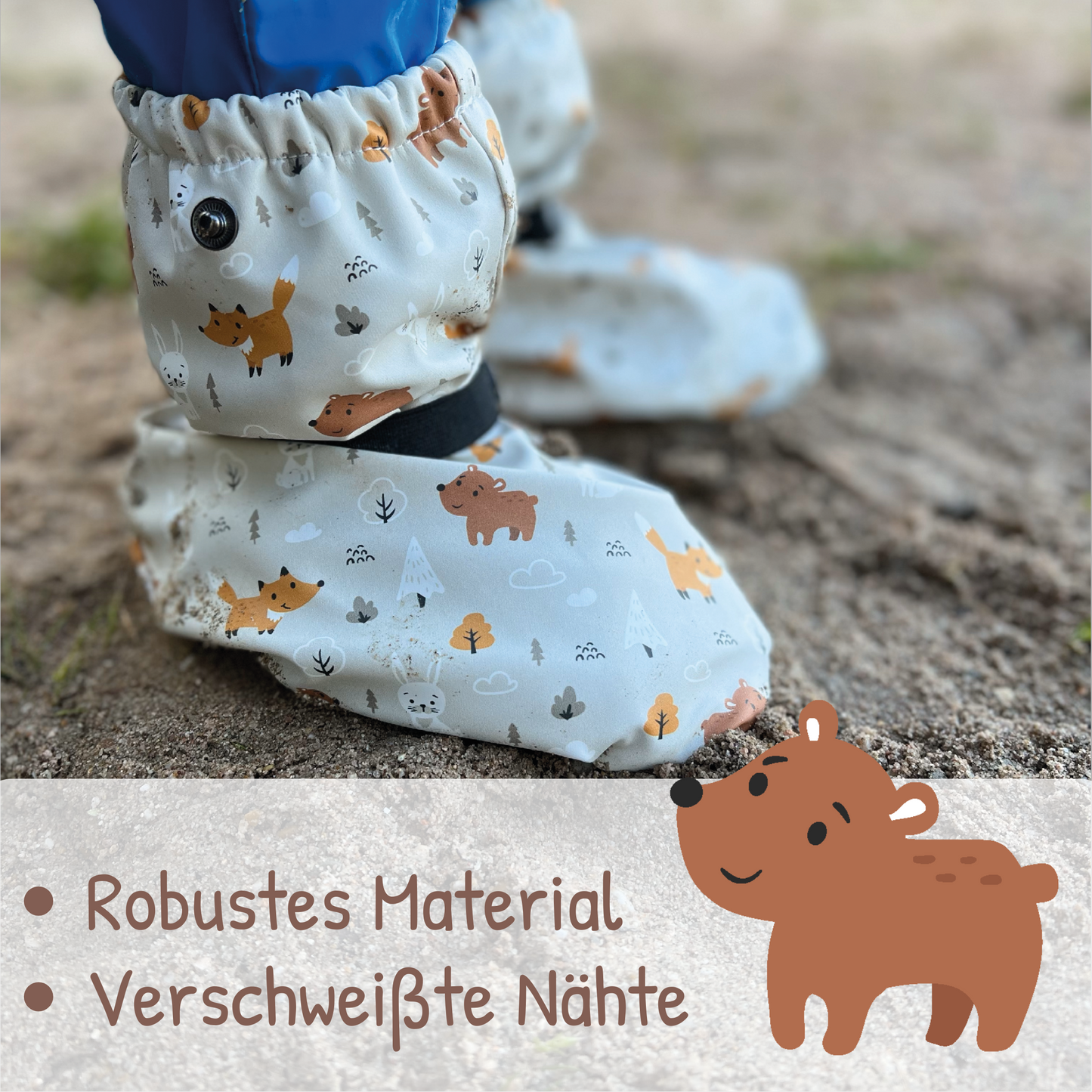 Füßlinge ohne Innen-Futter - Waldtiere