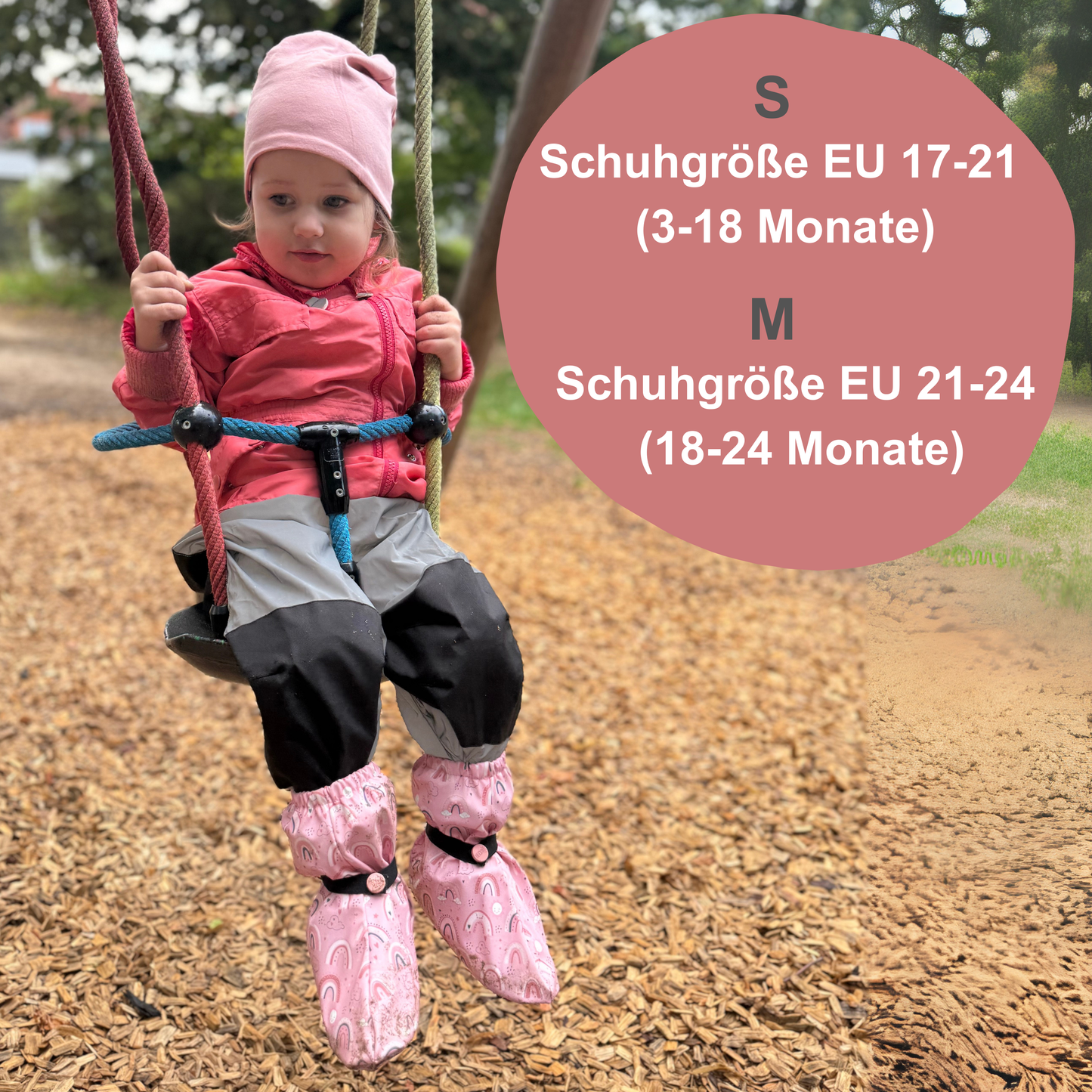 Füßlinge ohne Innen-Futter - Regenbogen