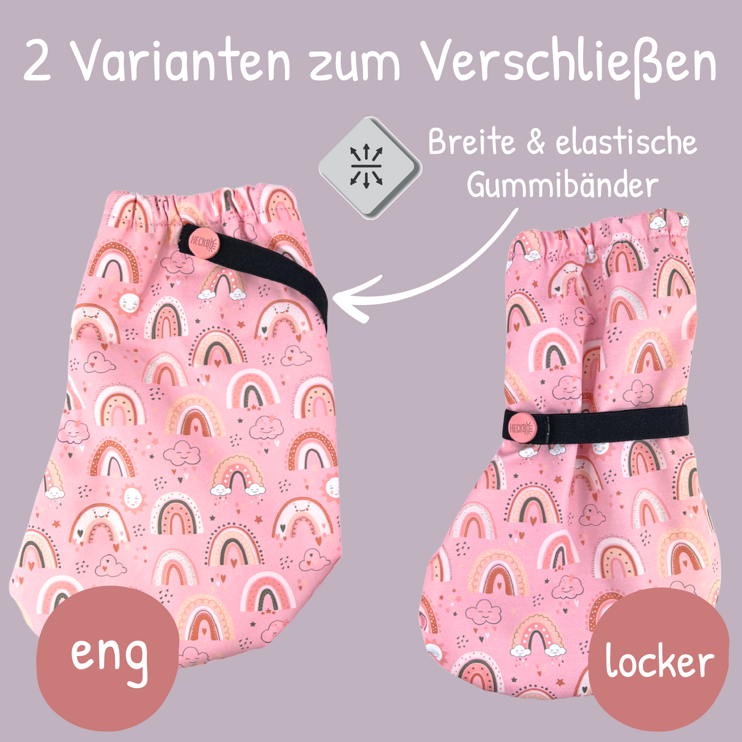 Füßlinge ohne Innen-Futter - Regenbogen