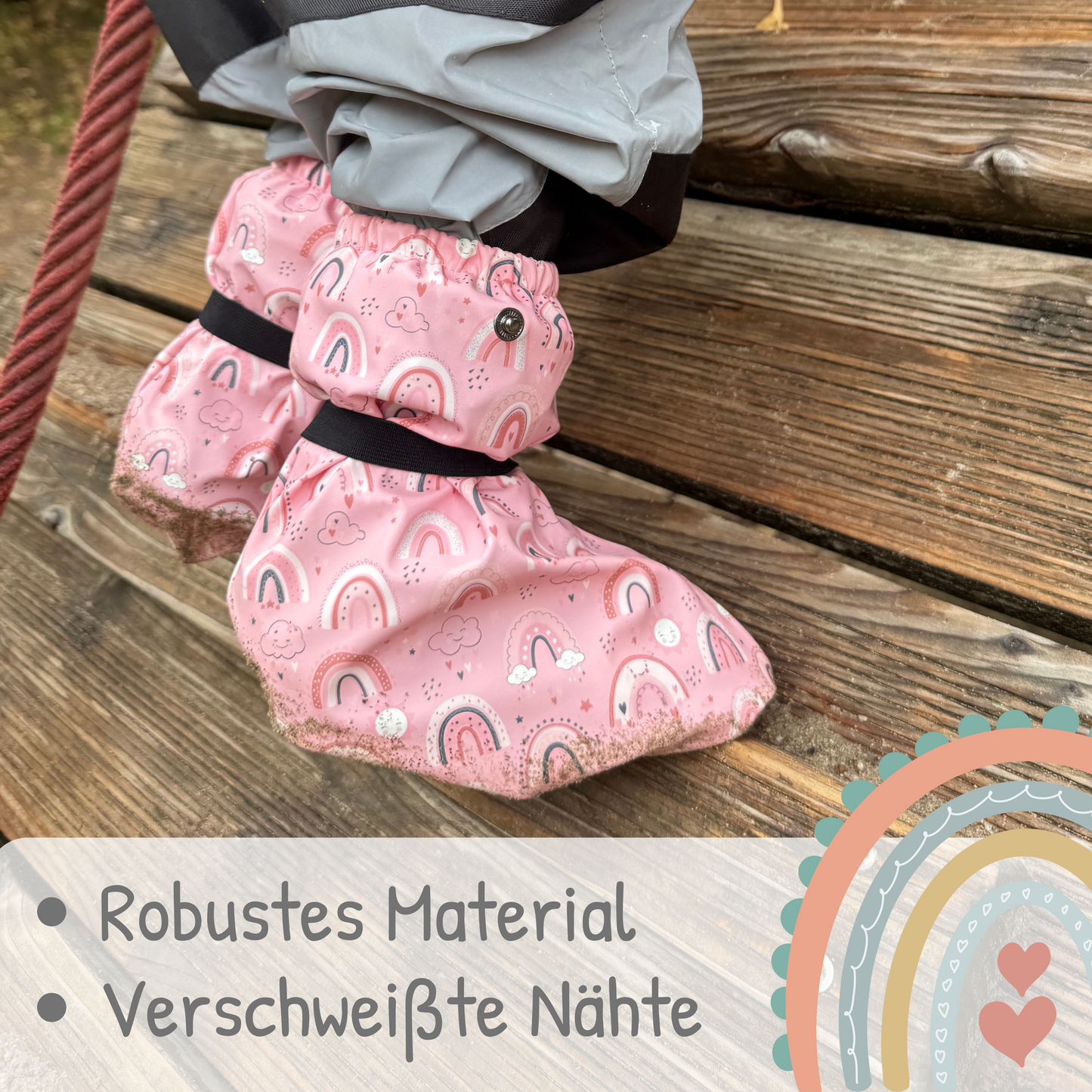 Füßlinge ohne Innen-Futter - Regenbogen