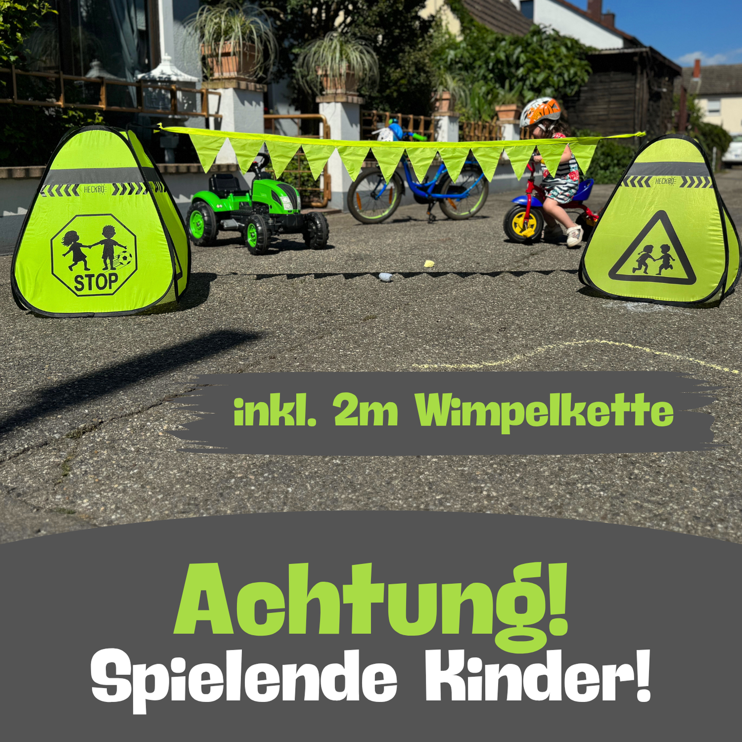 Straßenwarnschild Achtung spielende Kinder