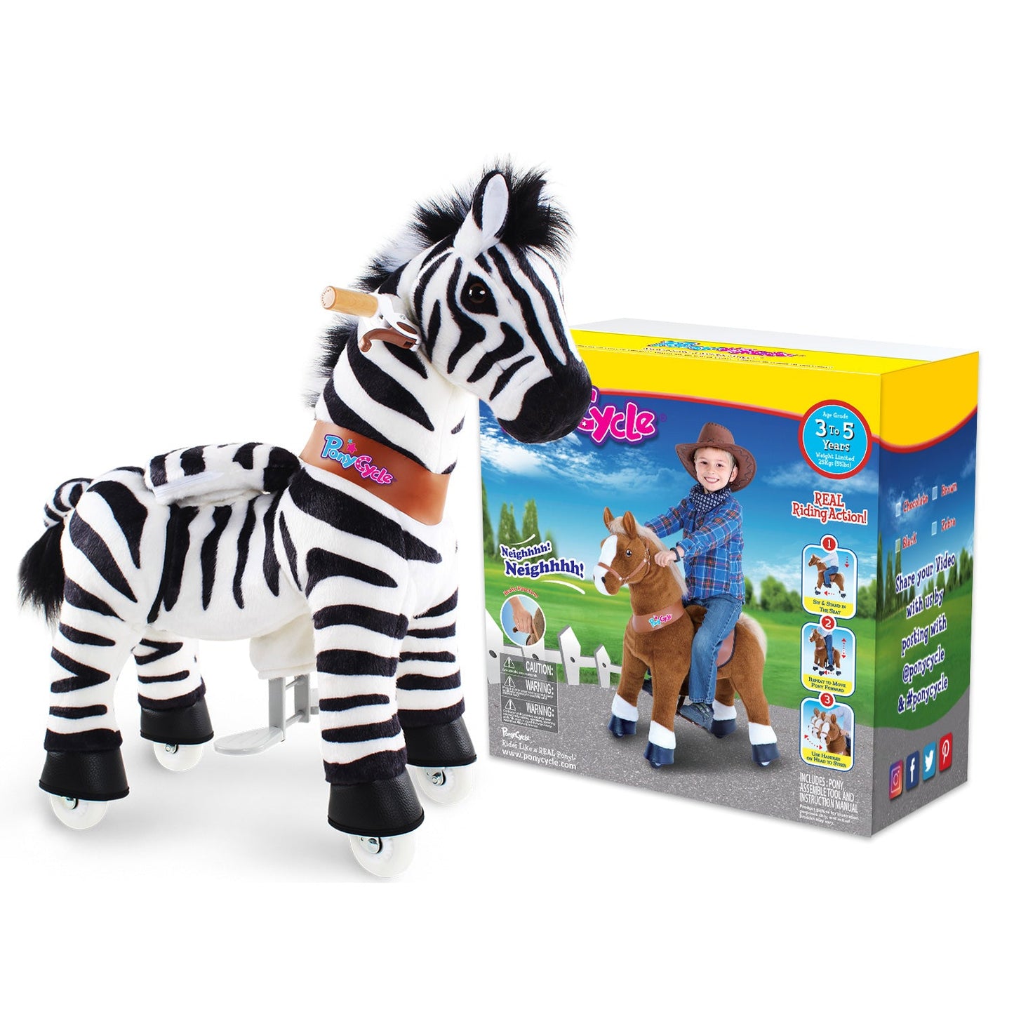 Aufsitz Plüsch Zebra 3-4 Jahre